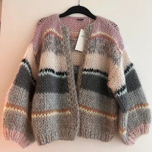 MAIAMI - Stripes Galore Bomber Cardingen, Muted Pastels, S/M
